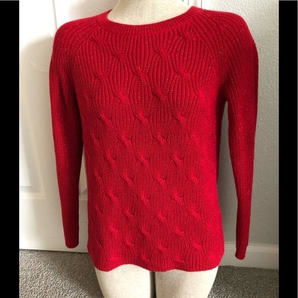Liz Claiborne PM stunning red sweater - Picture 1 of 7